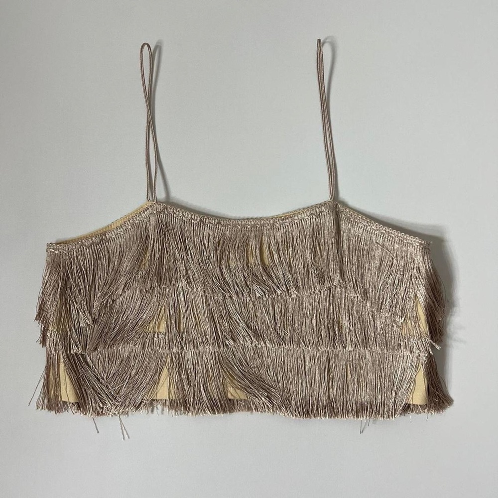 Gold Omighty Fringe Crop Top